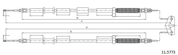 Cable Pull, parking brake (11.5773)