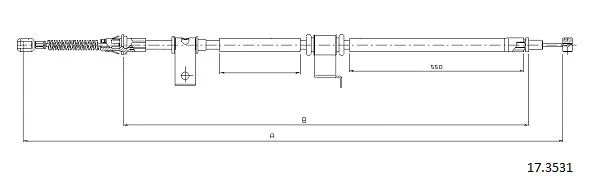 Cable Pull, parking brake (17.3531)