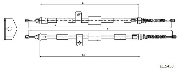 Cable Pull, parking brake (11.5458)