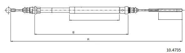 Cable Pull, parking brake (10.4735)
