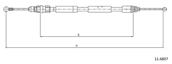 Cable Pull, parking brake (11.6807)