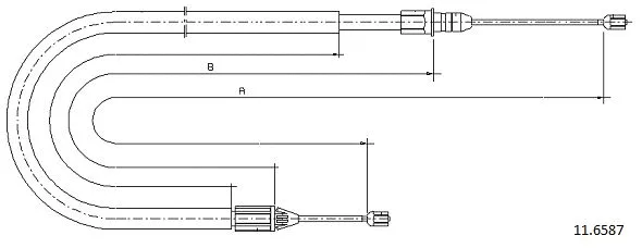 Cable Pull, parking brake (11.6587)