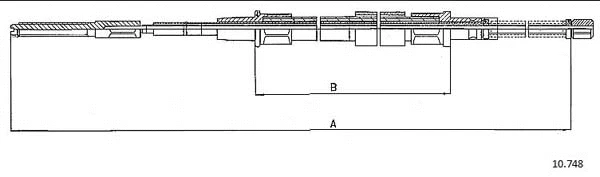 Cable Pull, parking brake (10.748)