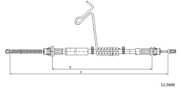 Cable Pull, parking brake (11.5666)