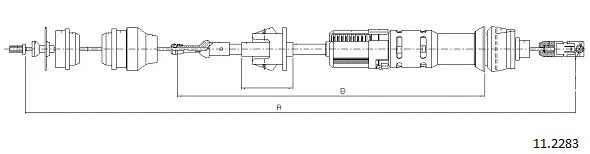 Cable Pull, clutch control (11.2283)
