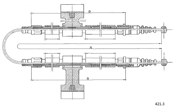 Cable Pull, parking brake (421.3)