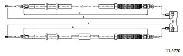 Cable Pull, parking brake (11.5770)