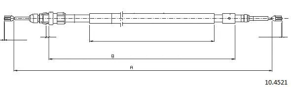Cable Pull, parking brake (10.4521)