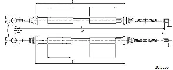Cable Pull, parking brake (10.5355)
