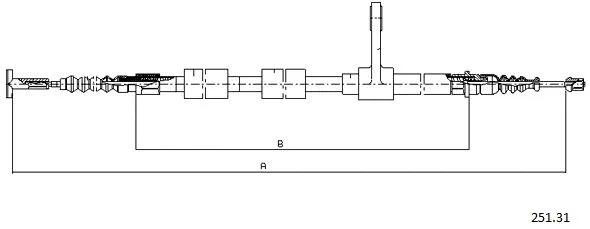 Cable Pull, parking brake (251.31)