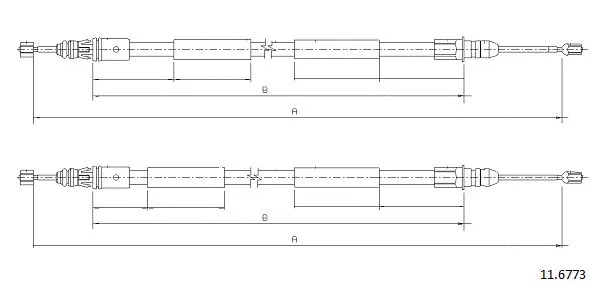 Cable Pull, parking brake (11.6773)