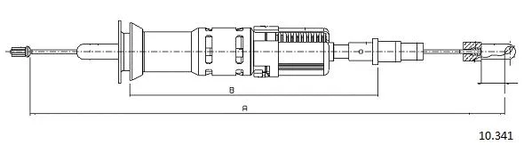 Cable Pull, clutch control (10.341)