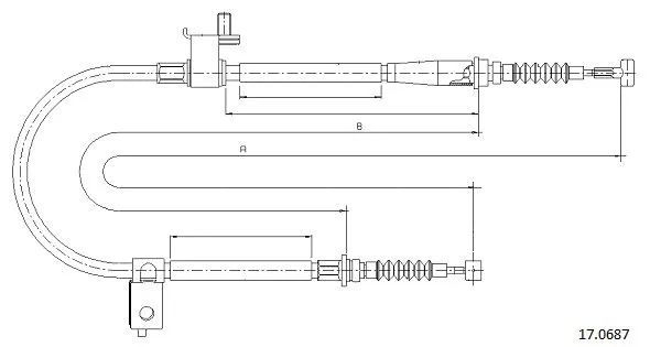 Cable Pull, parking brake (17.0687)