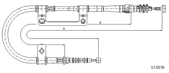 Cable Pull, parking brake (17.0578)