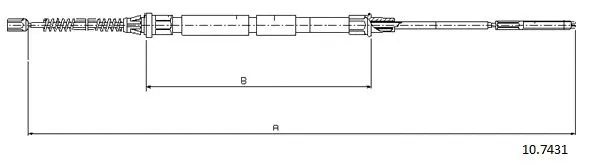 Cable Pull, parking brake (10.7431)
