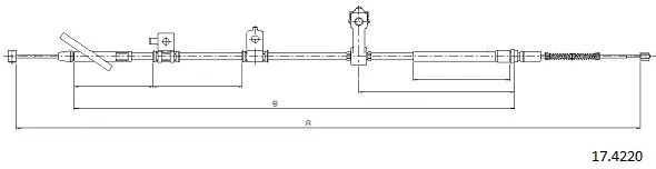 Cable Pull, parking brake (17.4220)
