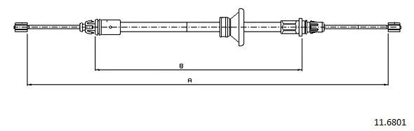 Cable Pull, parking brake (11.6801)