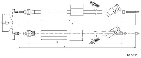 Cable Pull, parking brake (10.5371)