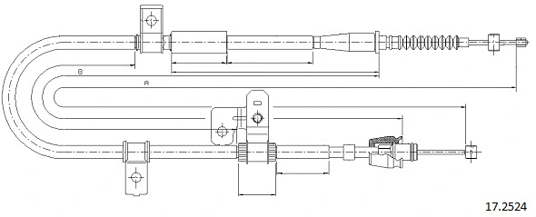 Cable Pull, parking brake (17.2524)