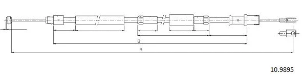 Cable Pull, parking brake (10.9895)
