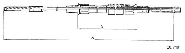 Cable Pull, parking brake (10.740)