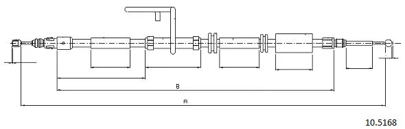 Cable Pull, parking brake (10.5168)