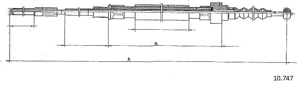Cable Pull, parking brake (10.747)
