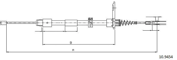 Cable Pull, parking brake (10.9454)