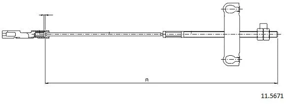 Cable Pull, parking brake (11.5671)