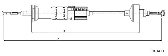 Cable Pull, clutch control (10.3413)