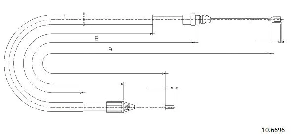 Cable Pull, parking brake (10.6696)