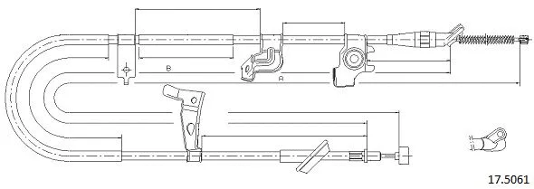 Cable Pull, parking brake (17.5061)