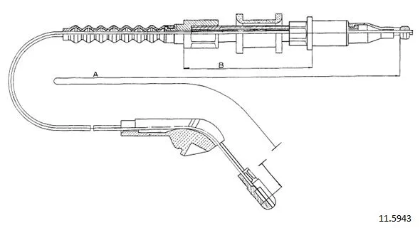 Cable Pull, parking brake (11.5943)