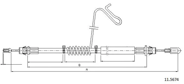 Cable Pull, parking brake (11.5674)