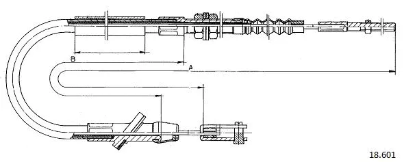 Cable Pull, clutch control (18.601)