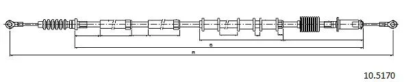 Cable Pull, parking brake (10.5170)