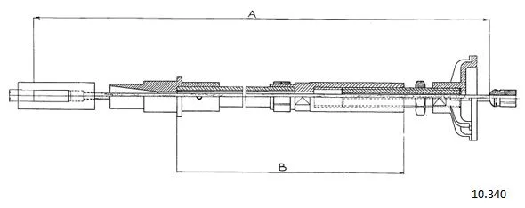 Cable Pull, clutch control (10.340)