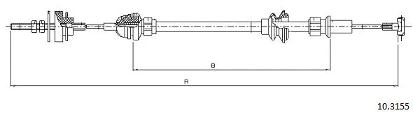 Cable Pull, clutch control (10.3155)