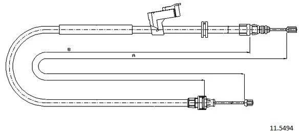 Cable Pull, parking brake (11.5494)