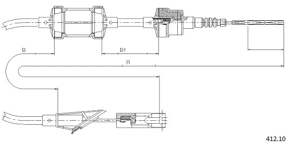 Cable Pull, clutch control (412.10)