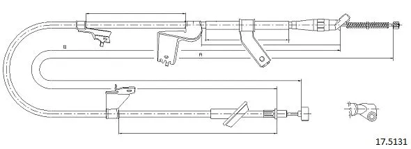 Cable Pull, parking brake (17.5131)