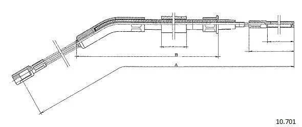 Cable Pull, parking brake (10.701)