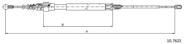 Cable Pull, parking brake (10.7625)