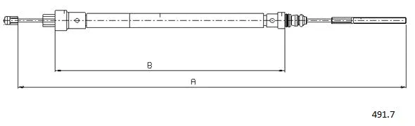 Cable Pull, parking brake (491.7)
