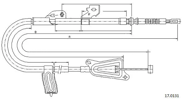 Cable Pull, parking brake (17.0131)