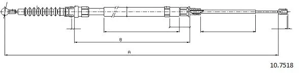 Cable Pull, parking brake (10.7518)