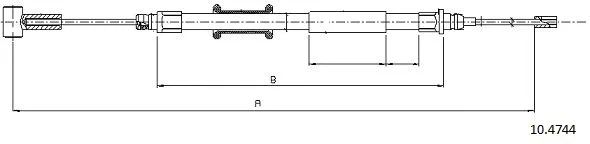 Cable Pull, parking brake (10.4744)