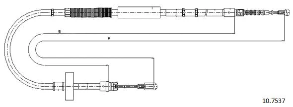 Cable Pull, parking brake (10.7537)