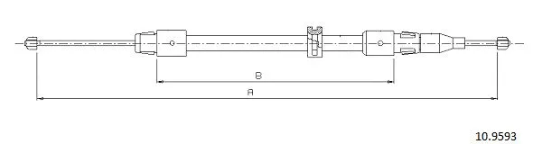 Cable Pull, parking brake (10.9593)