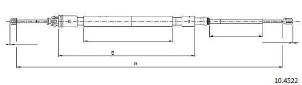 Cable Pull, parking brake (10.4522)